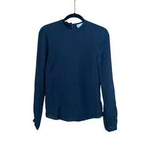 A.L.C. Black Long-Sleeve Silk Blouse
